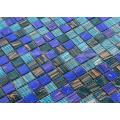 China supply blue glass mixed Hot - melt mosaic floor wall tile